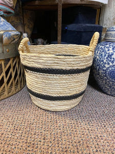 Small Maize Black Stripe Basket
