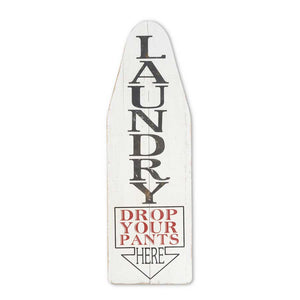 Wooden Ironing Board Laundry Sign