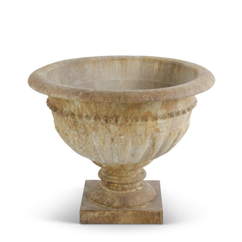 25.5" Embossed Rustic Metal Urn -Pick Up Only-