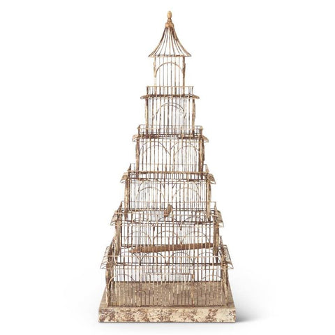 33.75 INCH RUSTIC WIRE BIRDCAGE -PICKUP ONLY-