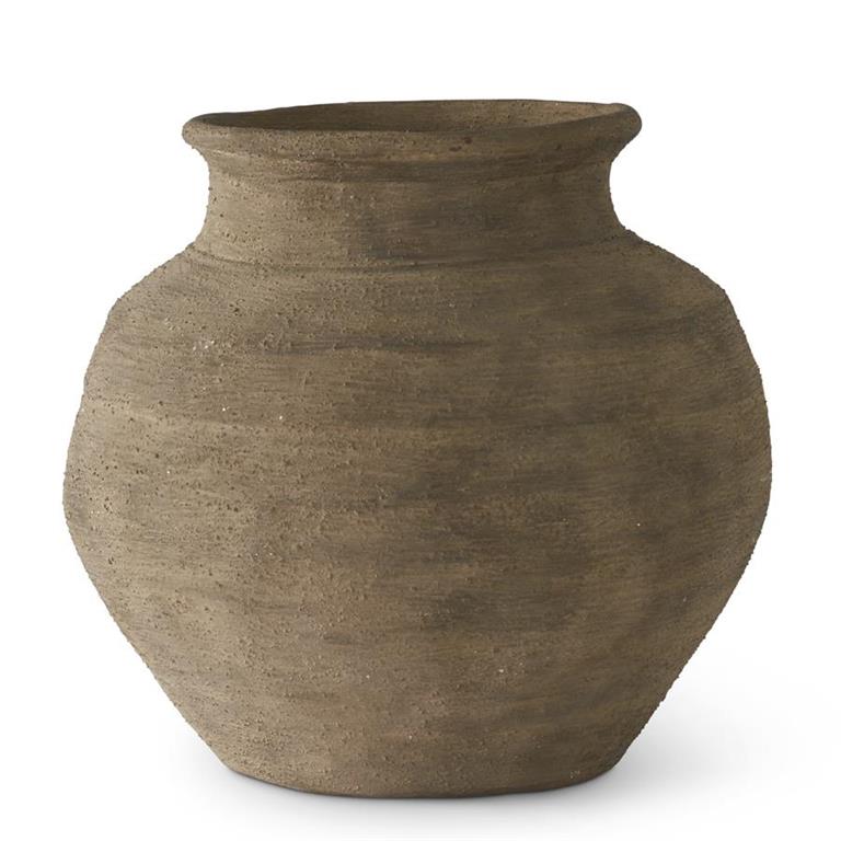 15.75 Inch Tan Textured Terracotta Pot