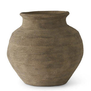 15.75 Inch Tan Textured Terracotta Pot