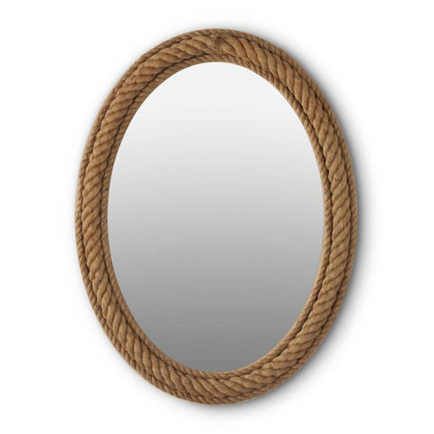 Brown Rope Oval Mirror -Pick Up Only-