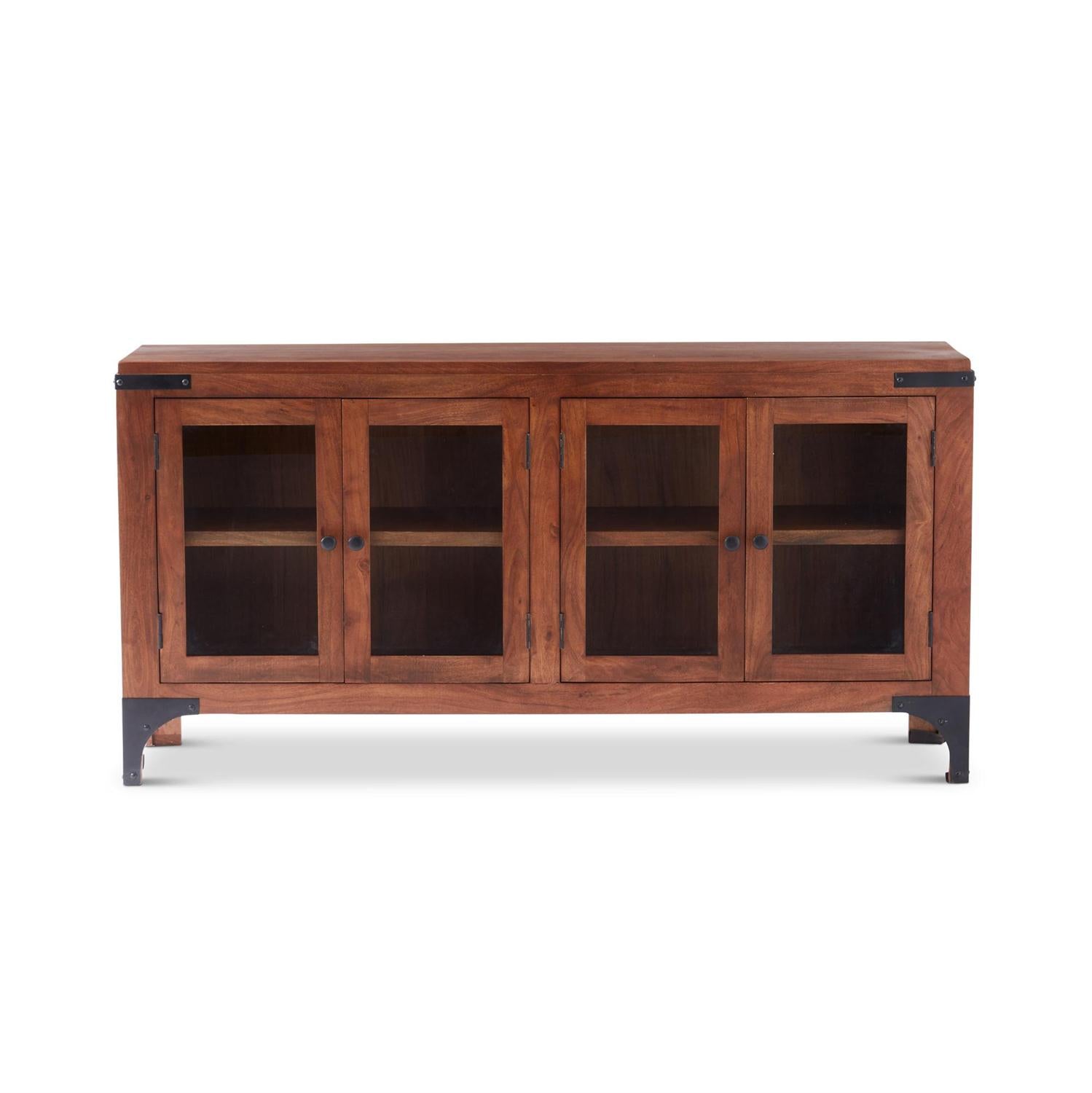 Wood Glass Door Sideboard- Pick Up Only