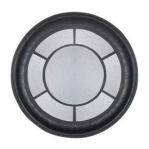 Round Black 6-Section Wall Mirror-Pick Up Only