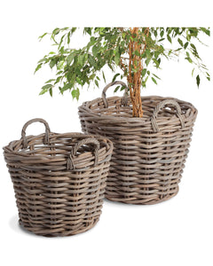 Normandy Tree Gray Basket Small