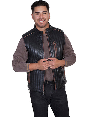 Scully Men's Two Tone Leather Vest