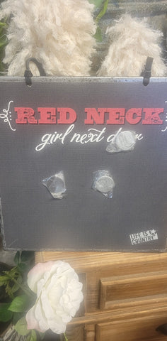 Red Neck Girl Metal Memo Board