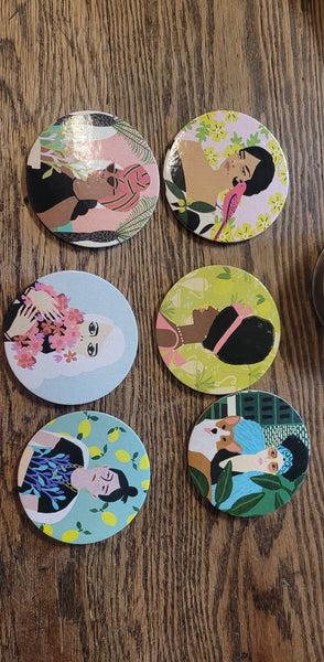 Woman Coasters - Set of 6
