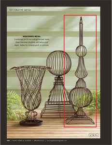Weathered Metal Wire Finial Garden Structure! PICK UP ONLY!