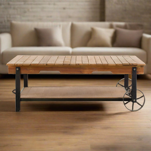 Coffee Table with Wheels - Pick Up Only