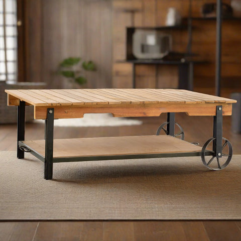 Coffee Table with Wheels - Pick Up Only