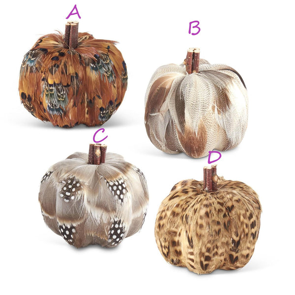 3.25" Feather Pumpkins (4 Styles)