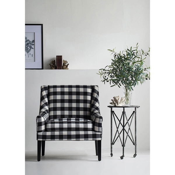 Black and White Checkered Chair - Pick Up Only