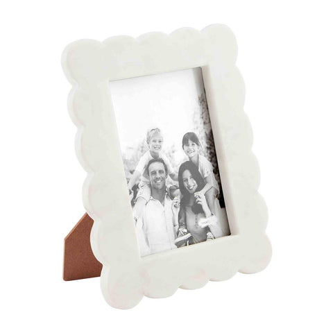 Scalloped Marble Frame- Large