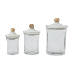 Mud Pie Glass Canister~ Large