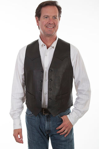 Scully Men's Lamb Button Front Vest!!- DROP SHIP