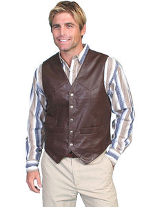 Scully Classic Western Lambskin All Leather Vest!!- DROP SHIP