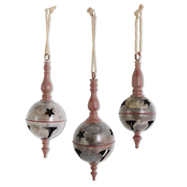 Marbled Dark Metal Jingle Bell w/Spindle - 16.5 inches