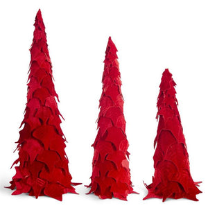 Red Holly Leaf Cone Trees  - 30 Inch
