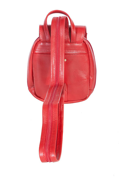 dropship leather backpack Scully Women's Poppi Leather Mini Backpack Red