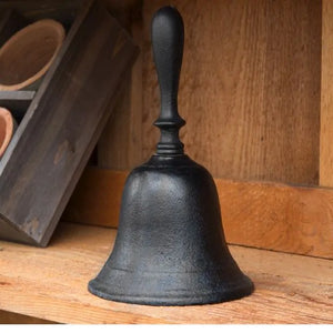 Vintage Style Cast Iron Hand Held School Bell
