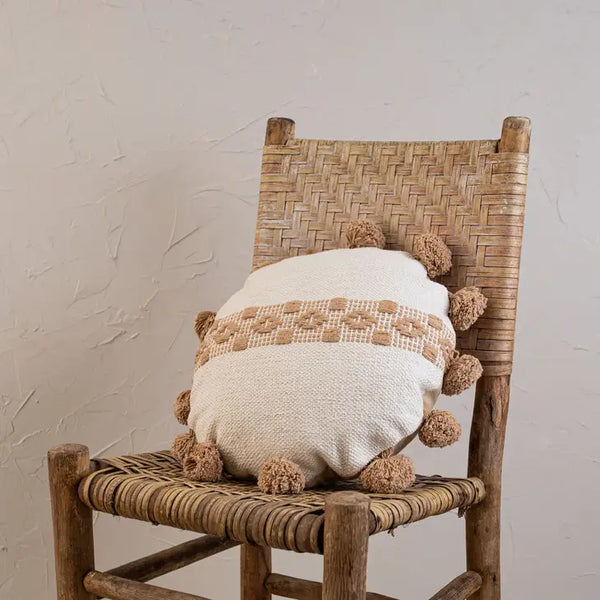 Round Hand Woven Lachlan Pillow