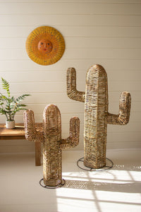 Woven Seagrass Cacti- Small: PICKUP ONLY