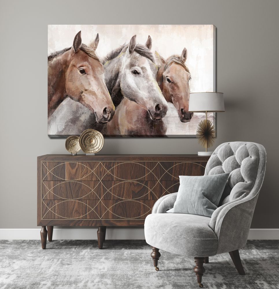 Stallion Trio Art Print! Pick Up In Store Only Montana Rustic Accents