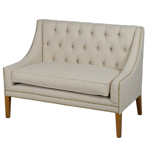 Taupe Tufted Settee - Pick Up Only
