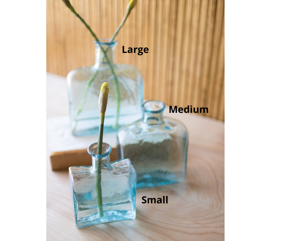 Recycled Glass Square Vase - Medium