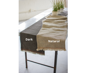 Cotton & Jute Table Runner - two color options