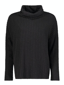 Dylan Black Cowl Knit Sweater