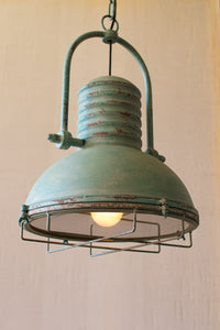 Antique Turquoise Pendant Light - Pick Up Only