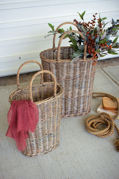 Tall Oval Wicker Baskets ~PICKUP ONLY~