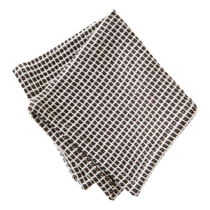 Black Textured Check Dishcloth-Set of 2