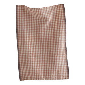 Tag Linen & Cotton Check Blush Dishtowel