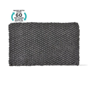 Handwoven Doormat Dark Gray Solid