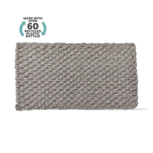 Handwoven Doormat Light Gray Solid