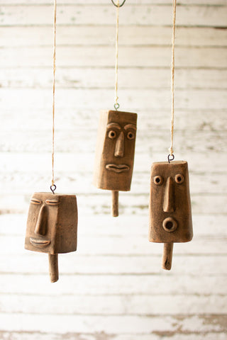 Clay Face Hanging Bells- 3 Styles