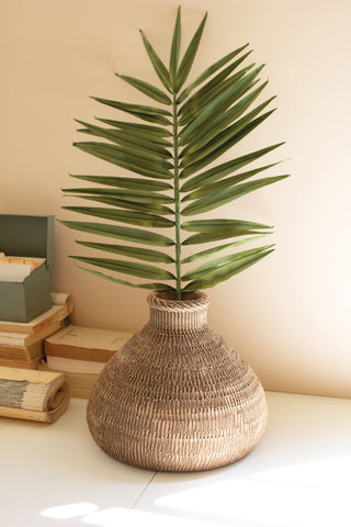 Woven Textured Clay Vase