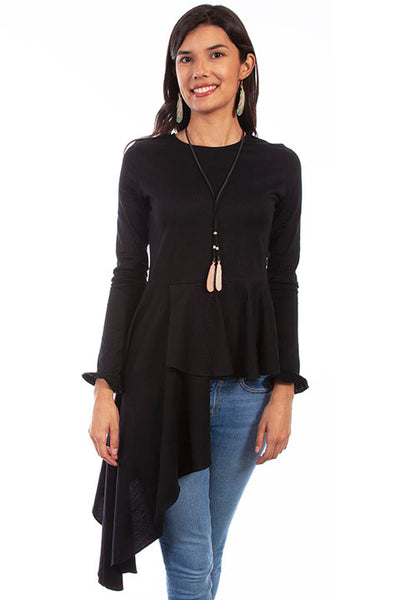Scully Tunic with Asymetric Peplum!!- DROP SHIP