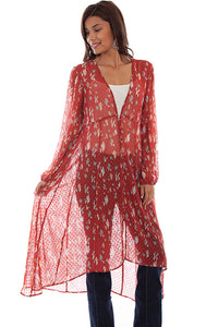 Scully Printed Swiss Dot Duster!!- DROP SHIP