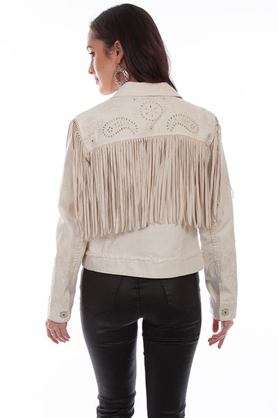 Scully Jacket with Embroidered Crochet Fringe!!- DROP SHIP