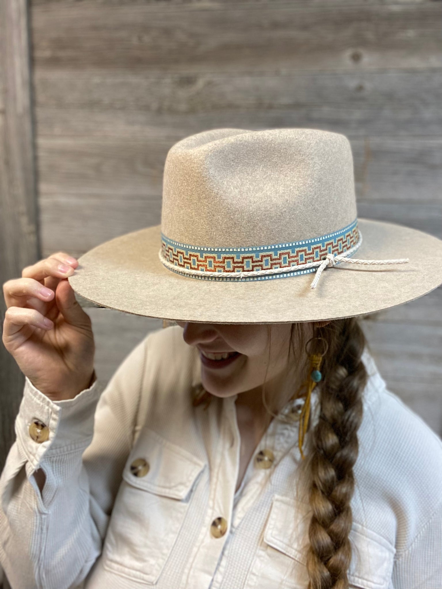 American Hat Makers Women's Wide Brim Felt Fedora XL