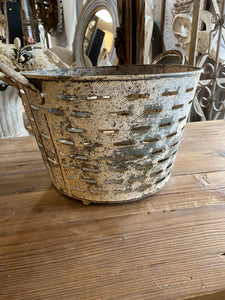 Distressed Antique Double Handed Basket