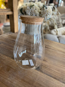 Glass Pot W/ Cork Lid