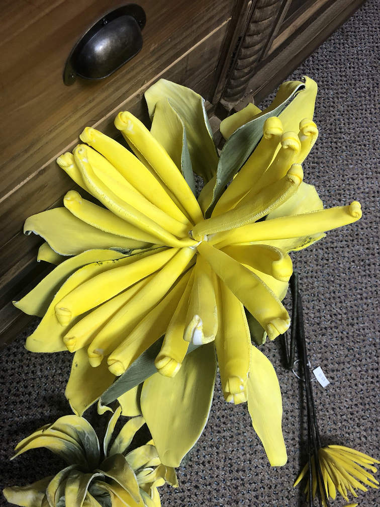 Large Yellow Tall Faux Flower