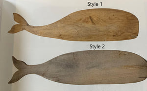 Reclaimed Wood Whale Wall Hanging- 2 Styles, PICKUP ONLY