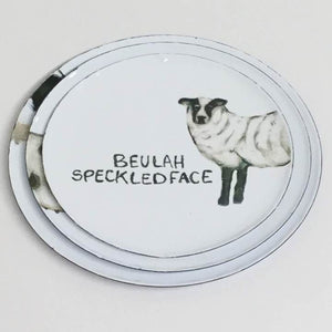 5" Beulah Speckled Face Sheep Enamel Plate